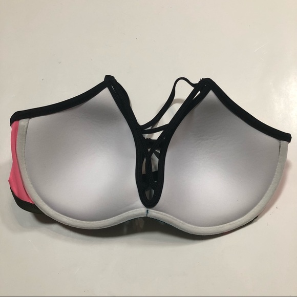 PINK Victoria's Secret Colorblock Strappy Cage Bikini Top - Picture 6 of 8